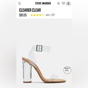 Steve Madden Clearer Clear Heels—Size 8.5